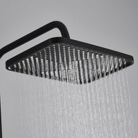 Dusche Säule Fontastock Schwarz Edelstahl ABS Kunststoff