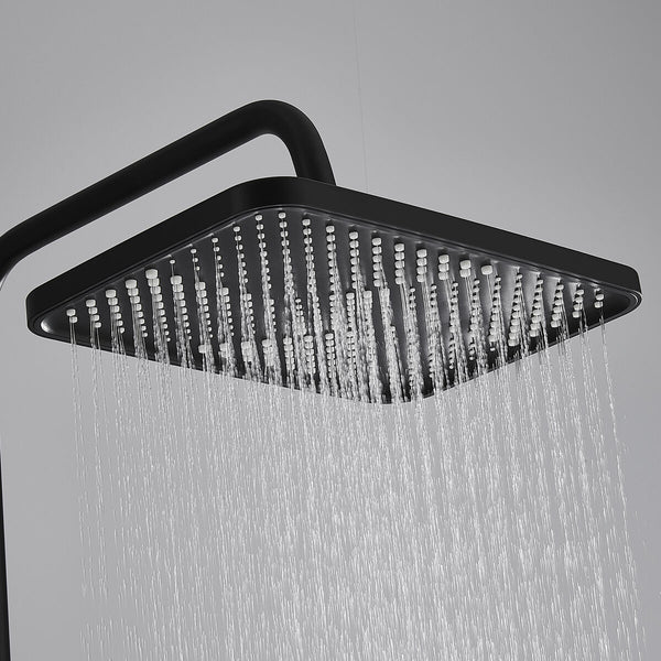 Dusche Säule Fontastock Schwarz Edelstahl ABS Kunststoff