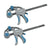 Einhand-Schraubzwinge Ferrestock Stahl Kunststoff (2 pcs)