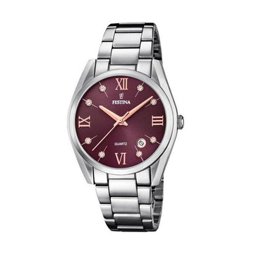 Herrenuhr Festina F16790/E Braun Silberfarben Ø 37 mm