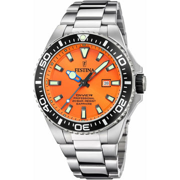 Herrenuhr Festina F20663/4 Orange Silberfarben