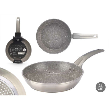 Antihaftbeschichtete Pfanne Kinvara 3 Silberfarben Aluminium 24 cm Induktion
