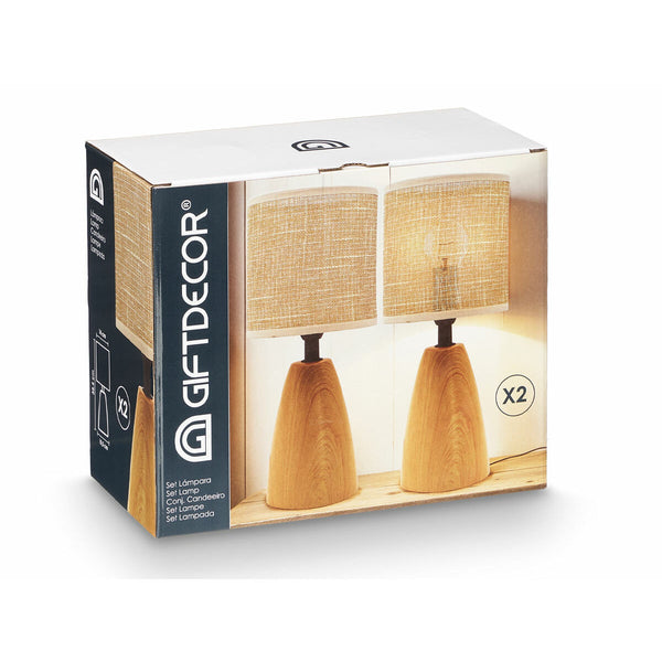 Tischlampe Braun 60 W 2 Stück