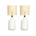 Tischlampe Weiß 60 W 2 Stück