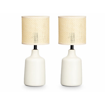 Tischlampe Weiß 60 W 2 Stück