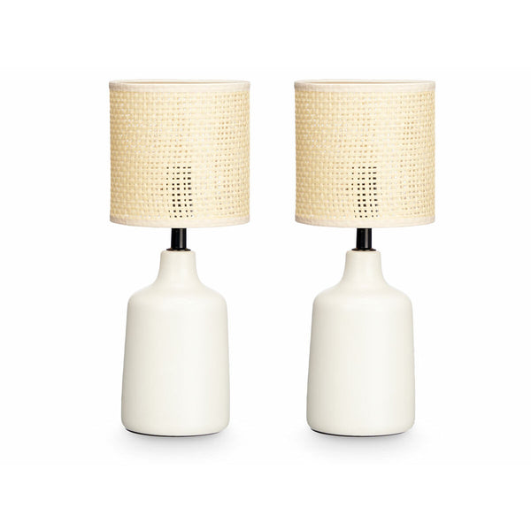 Tischlampe Weiß 60 W 2 Stück