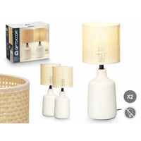 Tischlampe Weiß 60 W 2 Stück