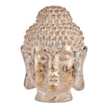 Dekorative Gartenfigur Ibergarden CC20432 Weiß Gold Polyesterharz 45,5 x 68 x 48 cm Kopf Buddha