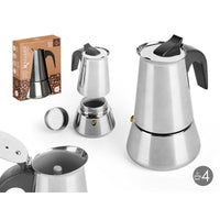 Italienische Kaffeemaschine Kinvara HF2-400S HF2-400S Schwarz Silberfarben Stahl Kunststoff 4 Kopper