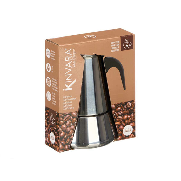 Italienische Kaffeemaschine Kinvara HF2-400S HF2-400S Schwarz Silberfarben Stahl Kunststoff 4 Kopper