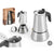 Italienische Kaffeemaschine Kinvara 12882 Schwarz Silberfarben Stahl Kunststoff 6 Tassen