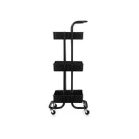 Küchenwagen Kinvara Schwarz Metall Polypropylen 42 x 86 x 35,5 cm 42 x 14 x 35,5 cm 3 Fächer