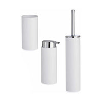 Badezimmer Set Berilo B6274 S3-3 Weiß Silberfarben Kunststoff