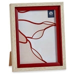 Fotorahmen 16515 Rot Braun 18,8 x 2 x 24 cm Kristall Holz Kunststoff