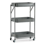 Gemüsewagen Kinvara Grau Stahl Kunststoff 29,5 x 78,5 x 45,5 cm