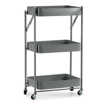 Gemüsewagen Kinvara Grau Stahl Kunststoff 29,5 x 78,5 x 45,5 cm