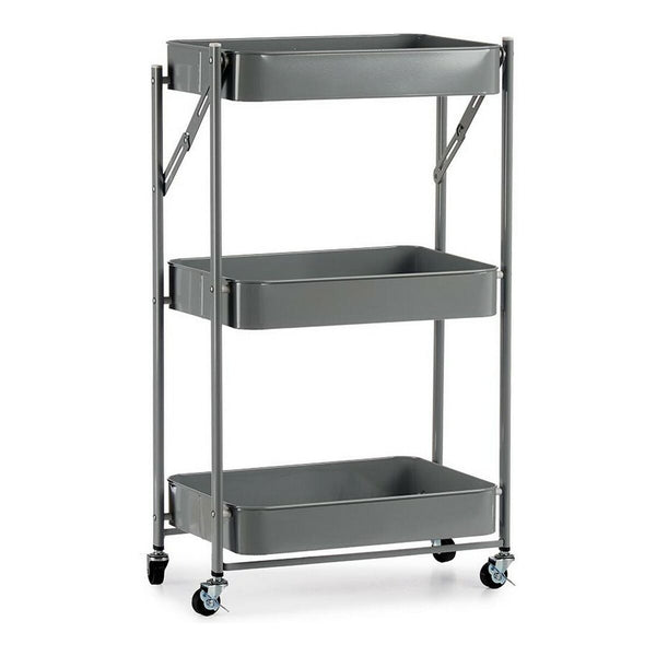 Gemüsewagen Kinvara Grau Stahl Kunststoff 29,5 x 78,5 x 45,5 cm