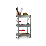 Gemüsewagen Kinvara Grau Stahl Kunststoff 29,5 x 78,5 x 45,5 cm