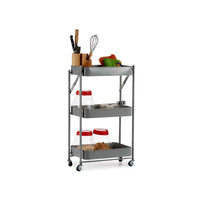 Gemüsewagen Kinvara Grau Stahl Kunststoff 29,5 x 78,5 x 45,5 cm