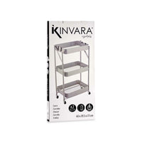Gemüsewagen Kinvara Grau Stahl Kunststoff 29,5 x 78,5 x 45,5 cm
