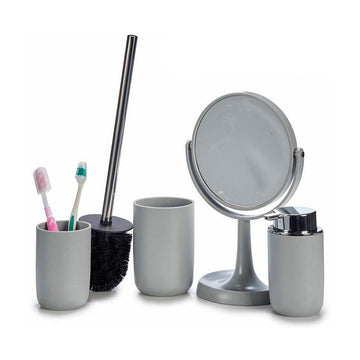 Badezimmer Set Berilo CN-B6369-G Grau Edelstahl Polypropylen 4 Stücke
