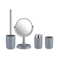 Badezimmer Set Berilo CN-B6369-G Grau Edelstahl Polypropylen 4 Stücke