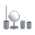 Badezimmer Set Berilo CN-B6369-G Grau Edelstahl Polypropylen 4 Stücke