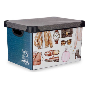 Aufbewahrungsbox Kipit Vintage Kunststoff Vintage 22 L 30 x 23,5 x 40 cm Mit Griffen