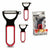 Schäler-Set CK98529 CK98529 Schwarz Rot Stahl Kautschuk Polypropylen 11 x 17,5 x 4,5 cm 13 x 4,5 x 7 cm