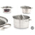 Topf mit Deckel Kinvara 17712/DO3 Silberfarben 31,7 x 16,5 x 24 cm