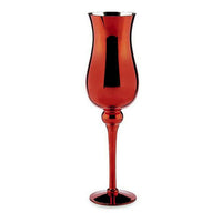 Kerzenschale Rot Kristall 13,5 x 4,5 x 13,5 cm 13,5 x 45 x 13,5 cm