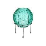 Vase Gift Decor Blau Silberfarben Silber Metall Glas Bold 14,5 x 19,5 x 14,5 cm