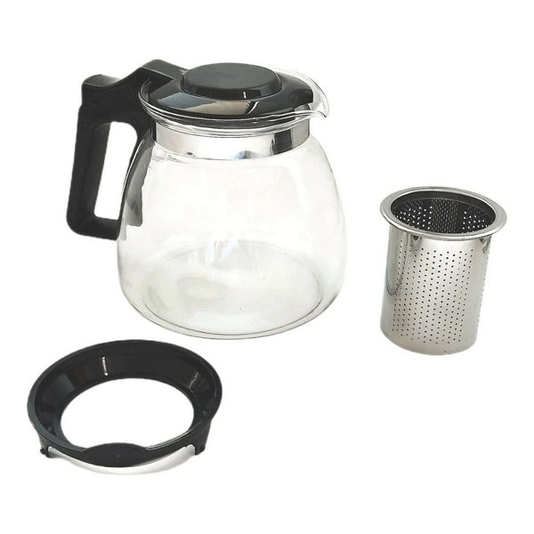 Teekanne Vivalto SW8354-A-900ML SW8354-A-900ML Schwarz Durchsichtig Silberfarben Silber Glas Edelstahl Kunststoff 900 ml