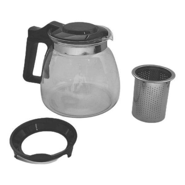 Teekanne Vivalto SW8354-A-900ML SW8354-A-900ML Schwarz Durchsichtig Silberfarben Silber Glas Edelstahl Kunststoff 900 ml