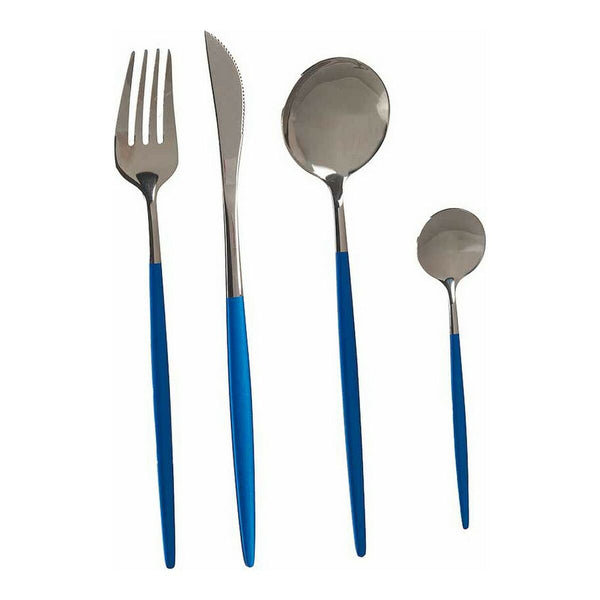 Besteck-Set Kinvara Blau Silberfarben Edelstahl 16 x 5 x 24,5 cm