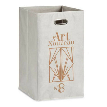 Mehrzweckkorb Berilo Art Nouveau Weiß Gold Pappe 60 L 35 x 57 x 35 cm Biegsam