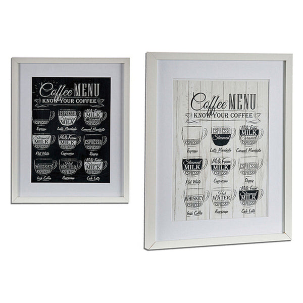 Bild Gift Decor Coffee Weiß Holz Glas 3 x 53 x 43 cm