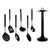 Küchenutensilien-Set Kinvara Holz Metall Polypropylen Kunststoff PBT 14 x 38 x 14 cm 7 Stücke