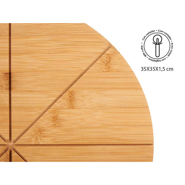 Schneidebrett Kinvara Braun 35,2 x 4 x 35,2 cm Pizza