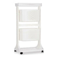 Gemüsewagen Kinvara Weiß Polypropylen Kunststoff 33 x 83,5 x 42 cm 35 x 82 x 43 cm