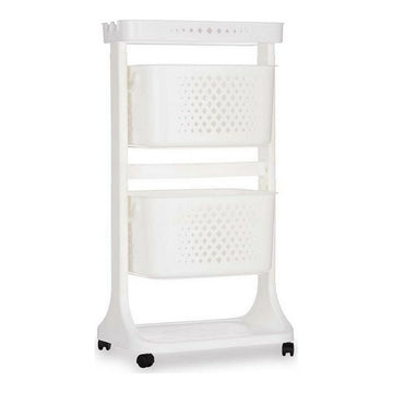 Gemüsewagen Kinvara Weiß Polypropylen Kunststoff 33 x 83,5 x 42 cm 35 x 82 x 43 cm