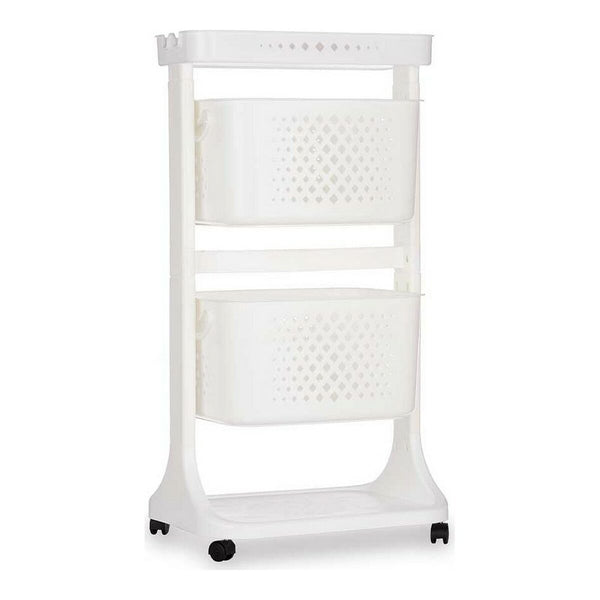 Gemüsewagen Kinvara Weiß Polypropylen Kunststoff 33 x 83,5 x 42 cm 35 x 82 x 43 cm