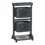 Gemüsewagen Kinvara Anthrazit Polypropylen Kunststoff 38 x 81,2 x 43,6 cm 35 x 82 x 43 cm