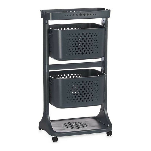 Gemüsewagen Kinvara Anthrazit Polypropylen Kunststoff 38 x 81,2 x 43,6 cm 35 x 82 x 43 cm