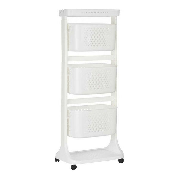 Gemüsewagen Kinvara Weiß Polypropylen Kunststoff 33 x 112 x 41 cm 33 x 11,2 x 42 cm
