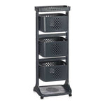 Gemüsewagen Kinvara Anthrazit Polypropylen Kunststoff 33 x 11,2 x 42,5 cm 33 x 11,2 x 42 cm