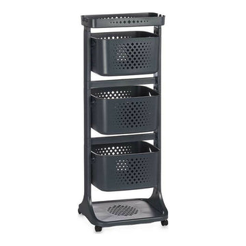 Gemüsewagen Kinvara Anthrazit Polypropylen Kunststoff 33 x 11,2 x 42,5 cm 33 x 11,2 x 42 cm