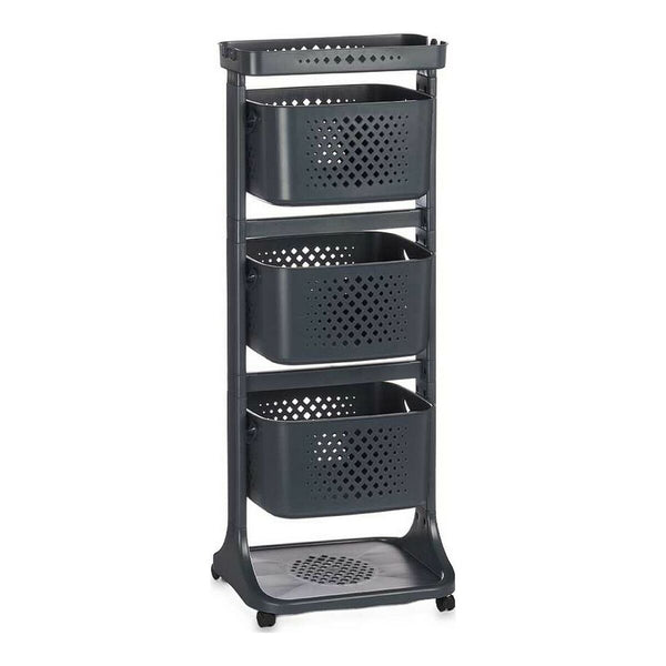 Gemüsewagen Kinvara Anthrazit Polypropylen Kunststoff 33 x 11,2 x 42,5 cm 33 x 11,2 x 42 cm