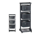 Gemüsewagen Kinvara Anthrazit Polypropylen Kunststoff 33 x 11,2 x 42,5 cm 33 x 11,2 x 42 cm