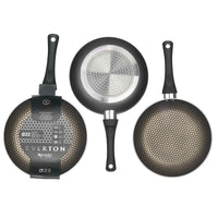 Antihaftbeschichtete Pfanne Kinvara Schwarz Aluminium Bakelit Induktion 22 cm